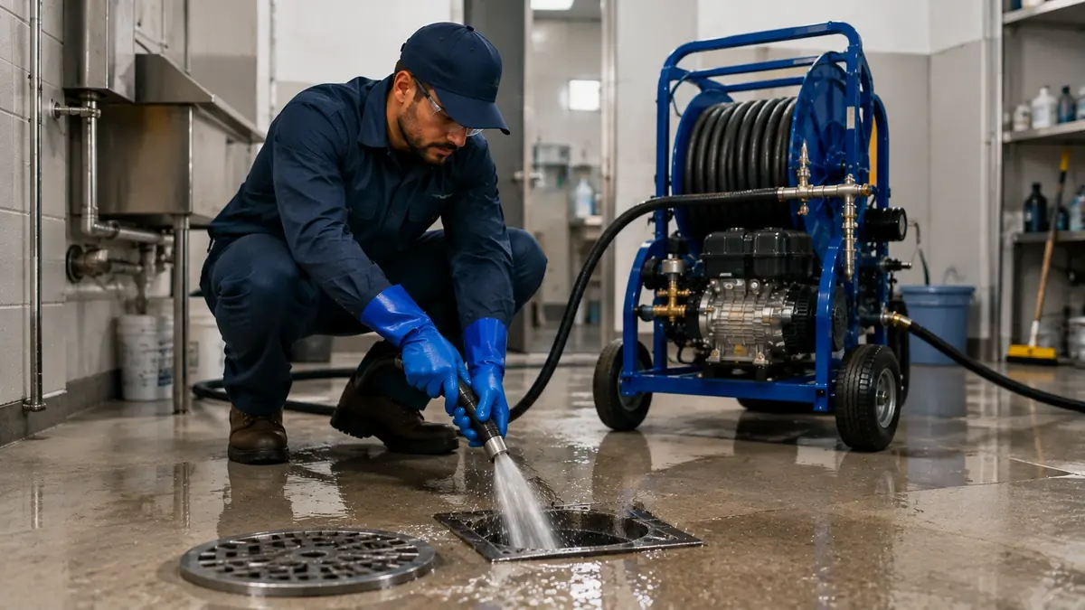 Floor Drain Hydro Jet Cleaning in Cedar Ridge